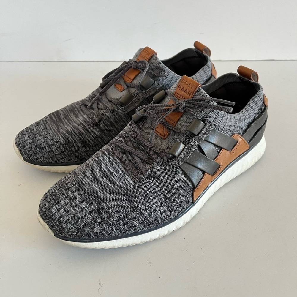Cole Haan Men's Gray Knit Sneakers Size 7.5 Medium